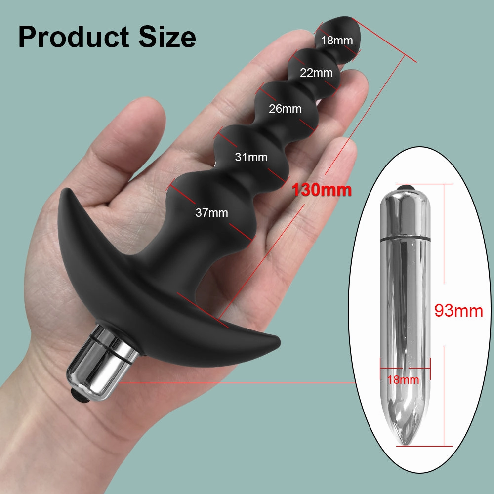 10 Modes Vibrating Anal Beads Butt Plug Anal Plug Prostate Massager Bullet Vibartor Sex Toys for Adults Men Women Gay