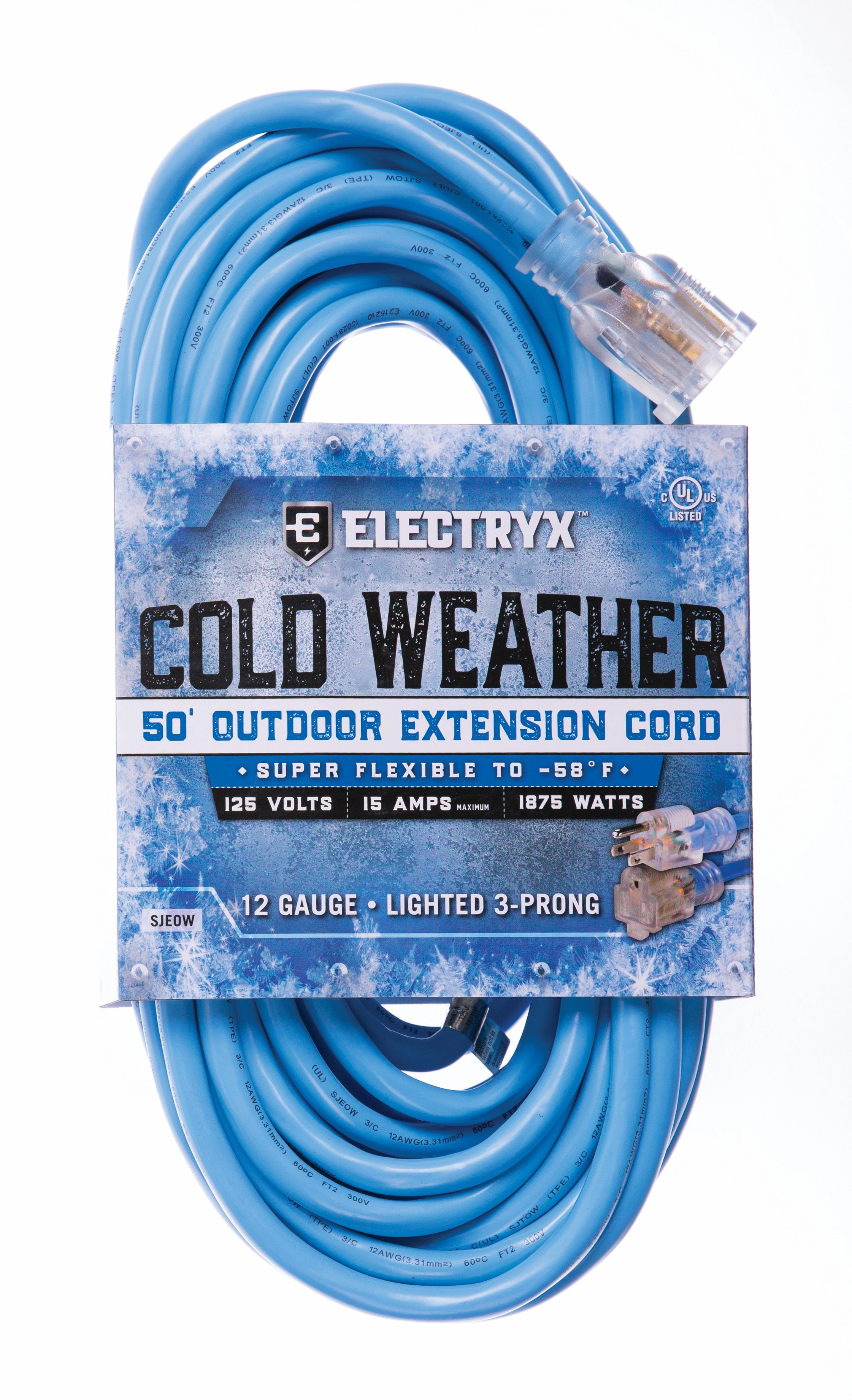 12 Gauge Cold Weather Outdoor Extension Cord - Blue