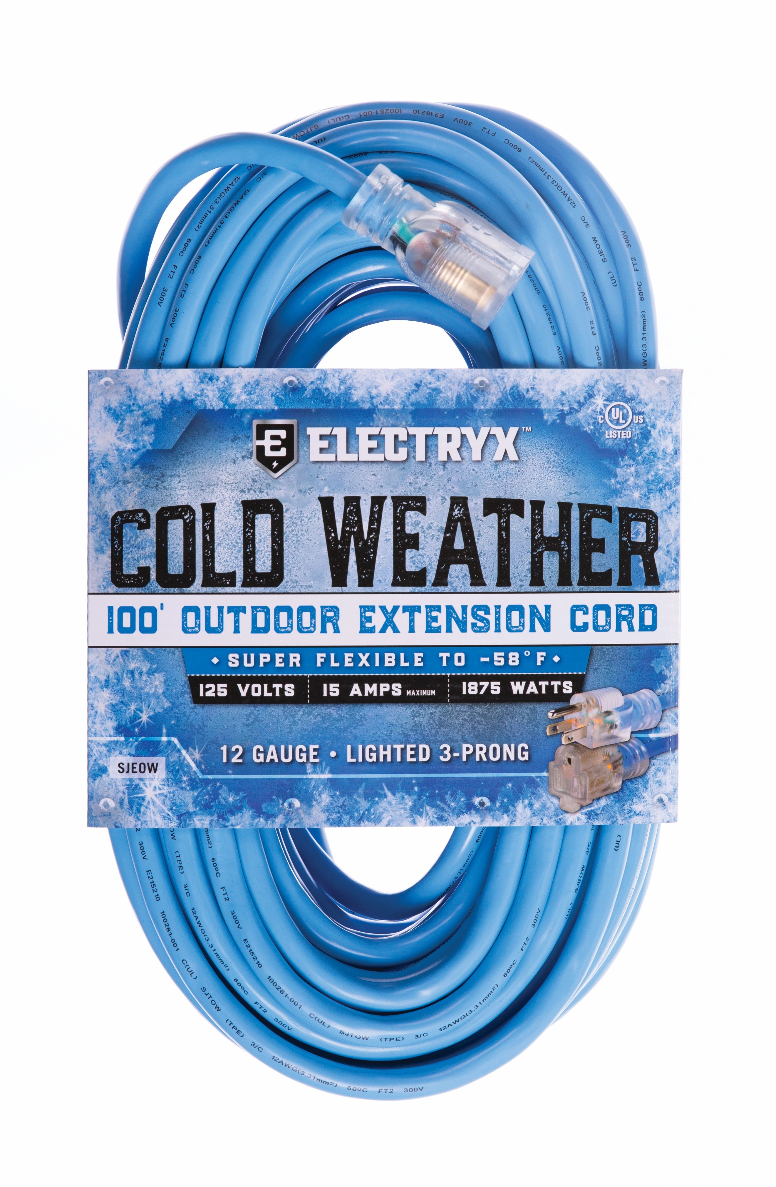 12 Gauge Cold Weather Outdoor Extension Cord - Blue