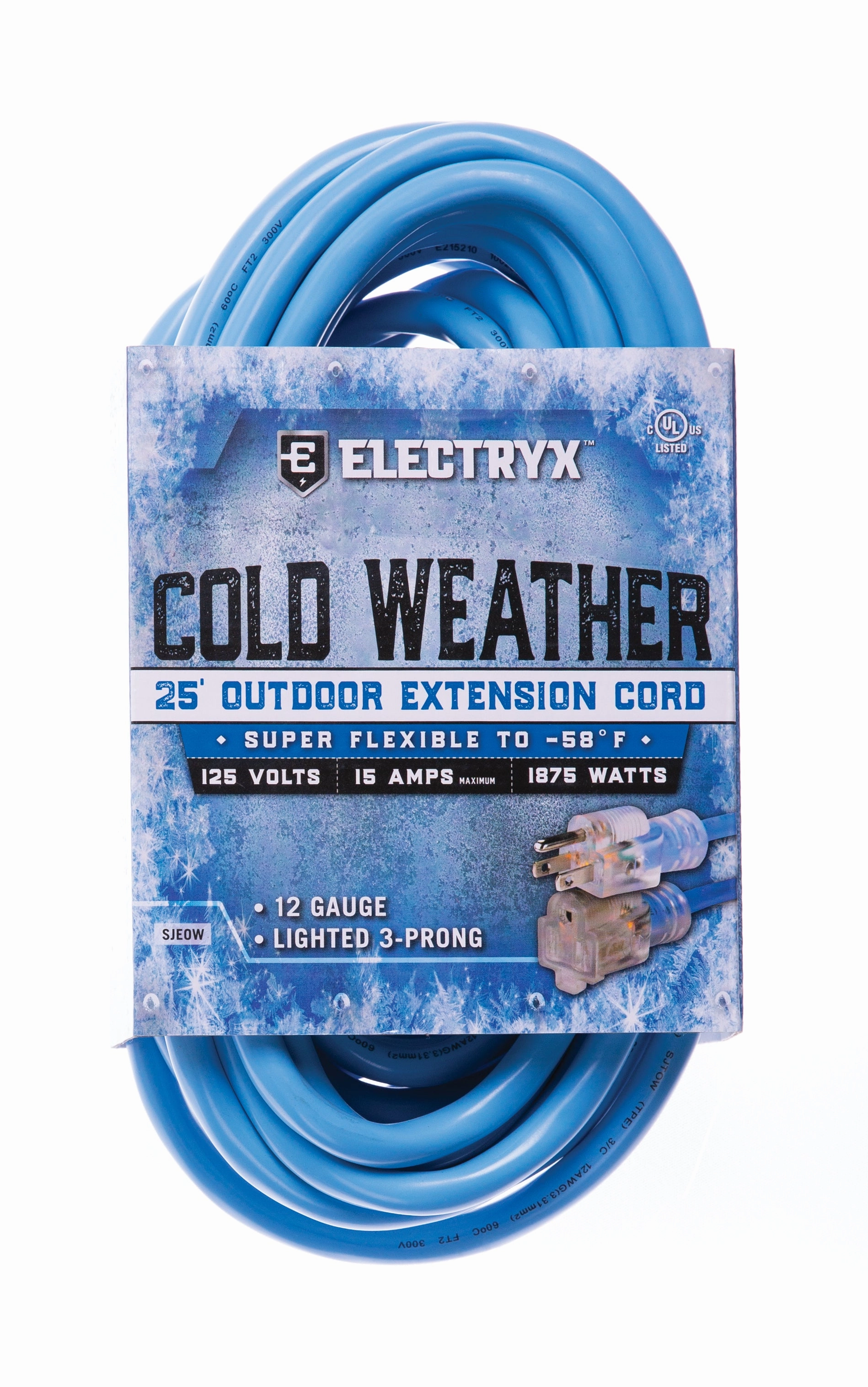 12 Gauge Cold Weather Outdoor Extension Cord - Blue
