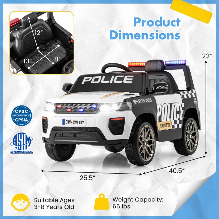 12V Kids Ride on Car Mercedes-Benz AMG CLA 45 With Remote-White