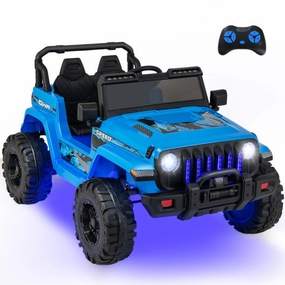 12V Kids Ride-on Jeep Car With 2.4 G Remote Control-Blue