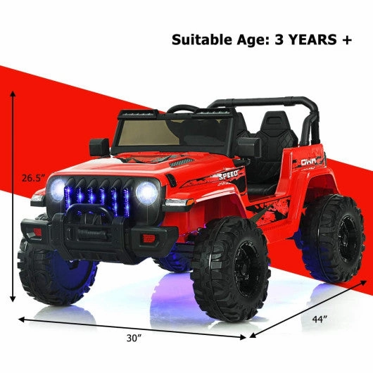 12V Kids Ride-on Jeep Car With 2.4 G Remote Control-Red