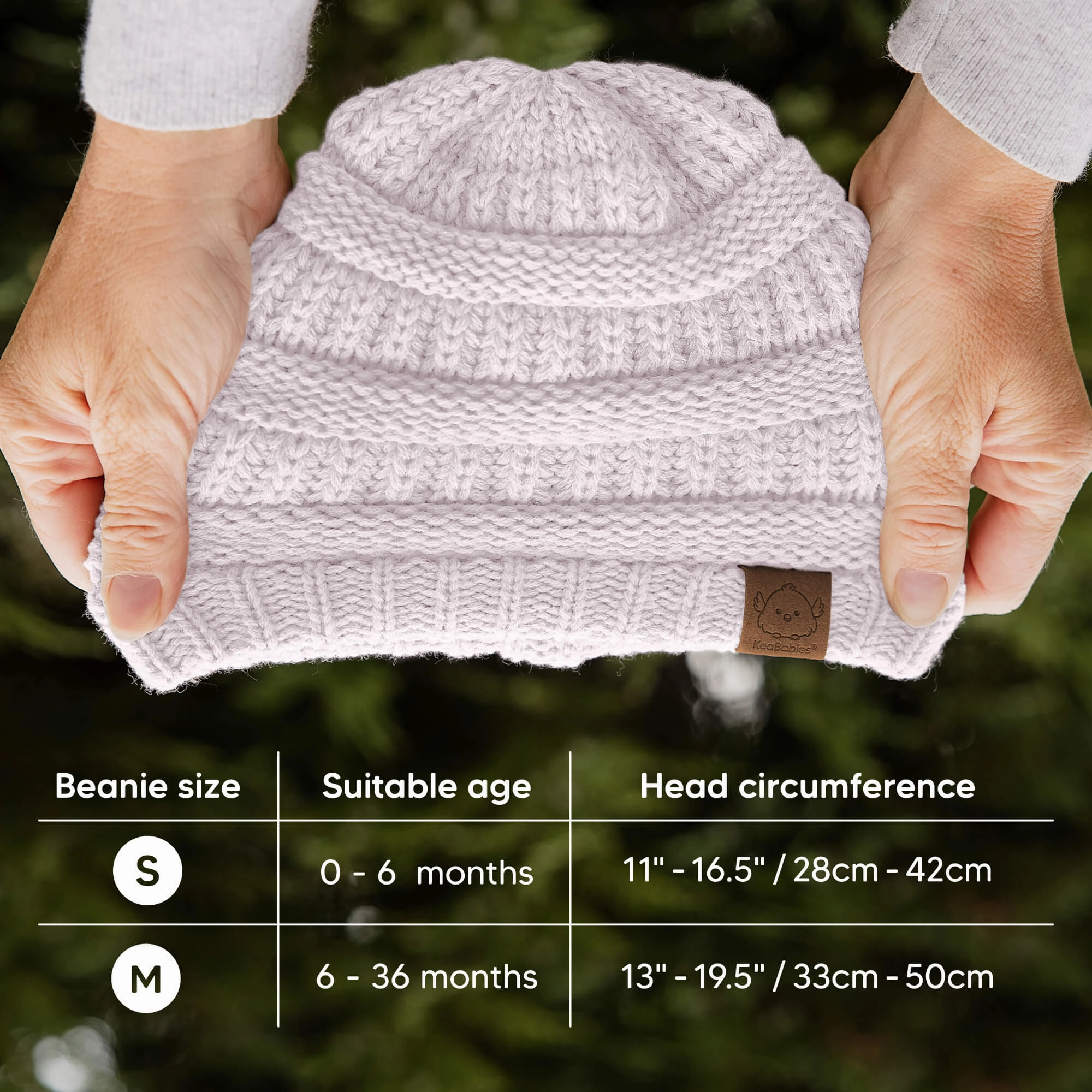3-Pack Warmzy Baby Beanies (Mauve, M)