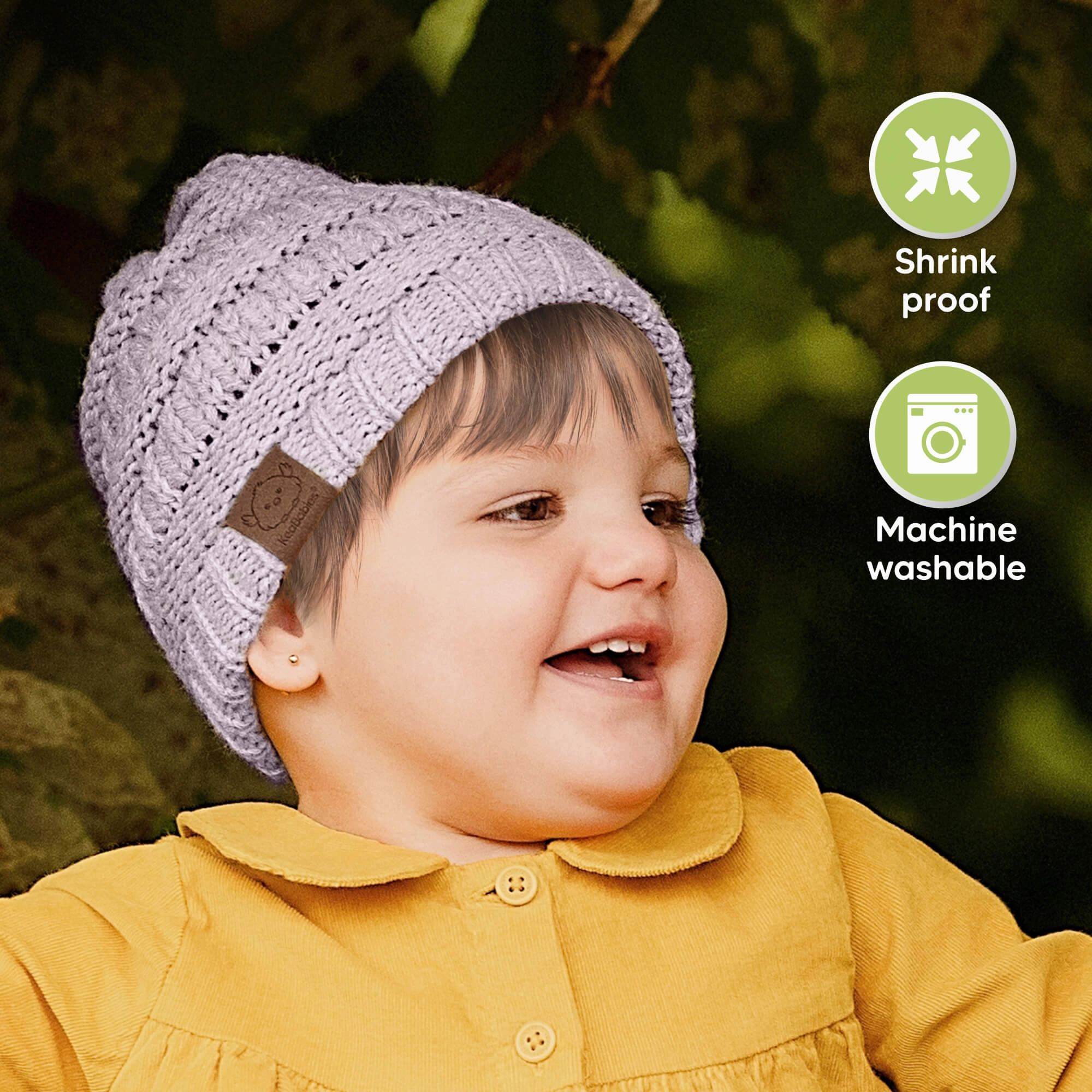 3-Pack Warmzy Baby Beanies (Mauve, M)