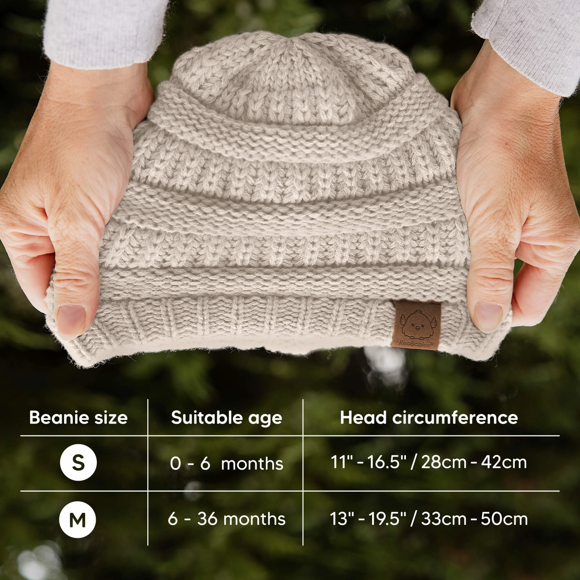 3-Pack Warmzy Baby Beanies (Pecan, M)