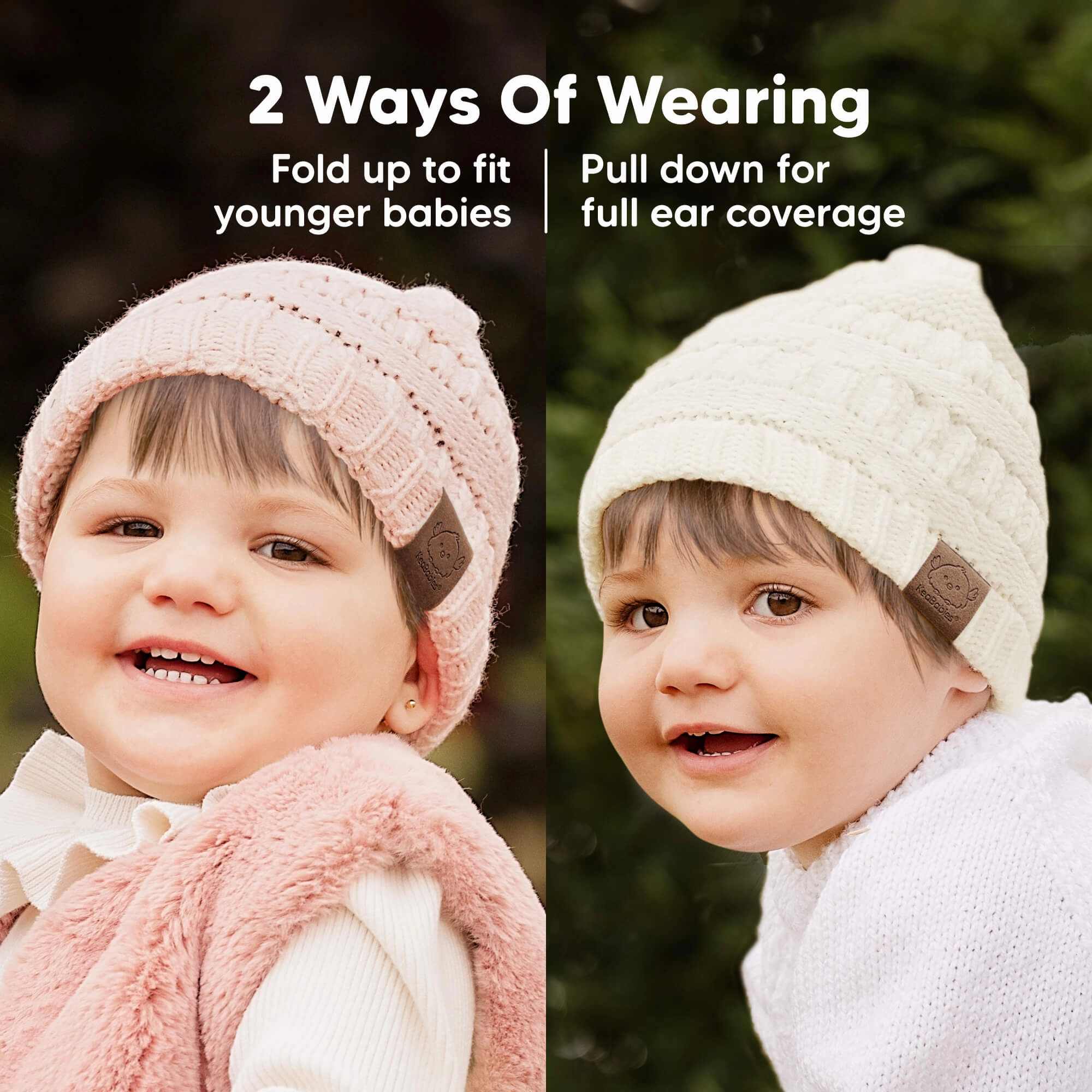 3-Pack Warmzy Baby Beanies (Sweet Pea)