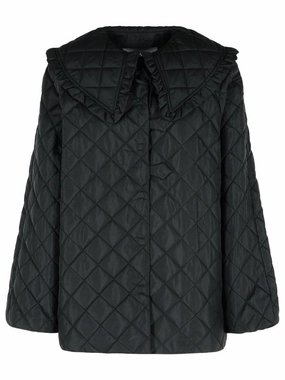 'Quilt' Black Nylon Jacket