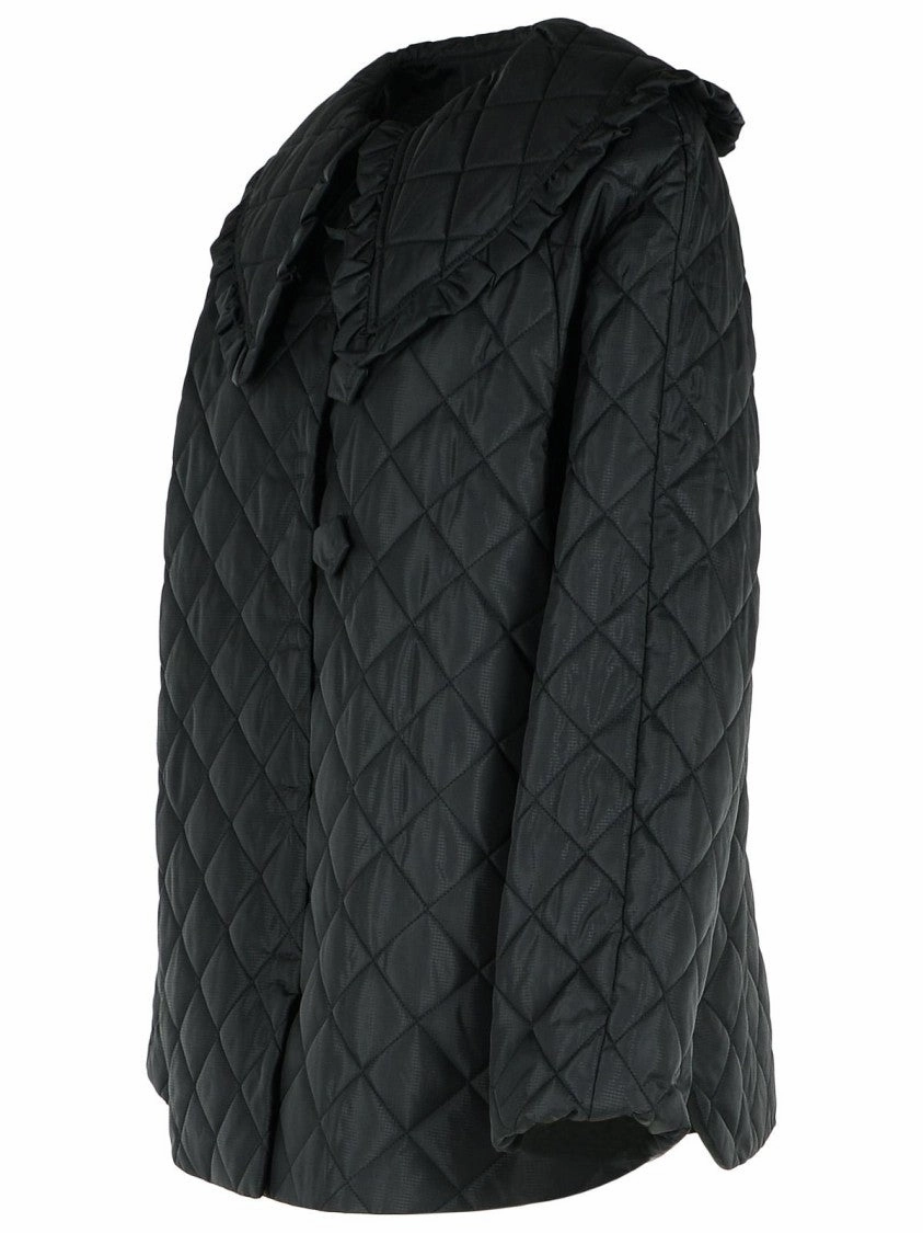 'Quilt' Black Nylon Jacket
