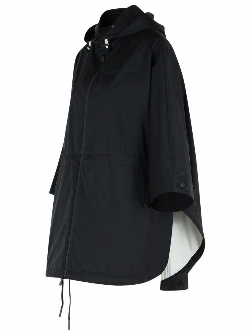 'Vorrasay' Black Nylon Cape