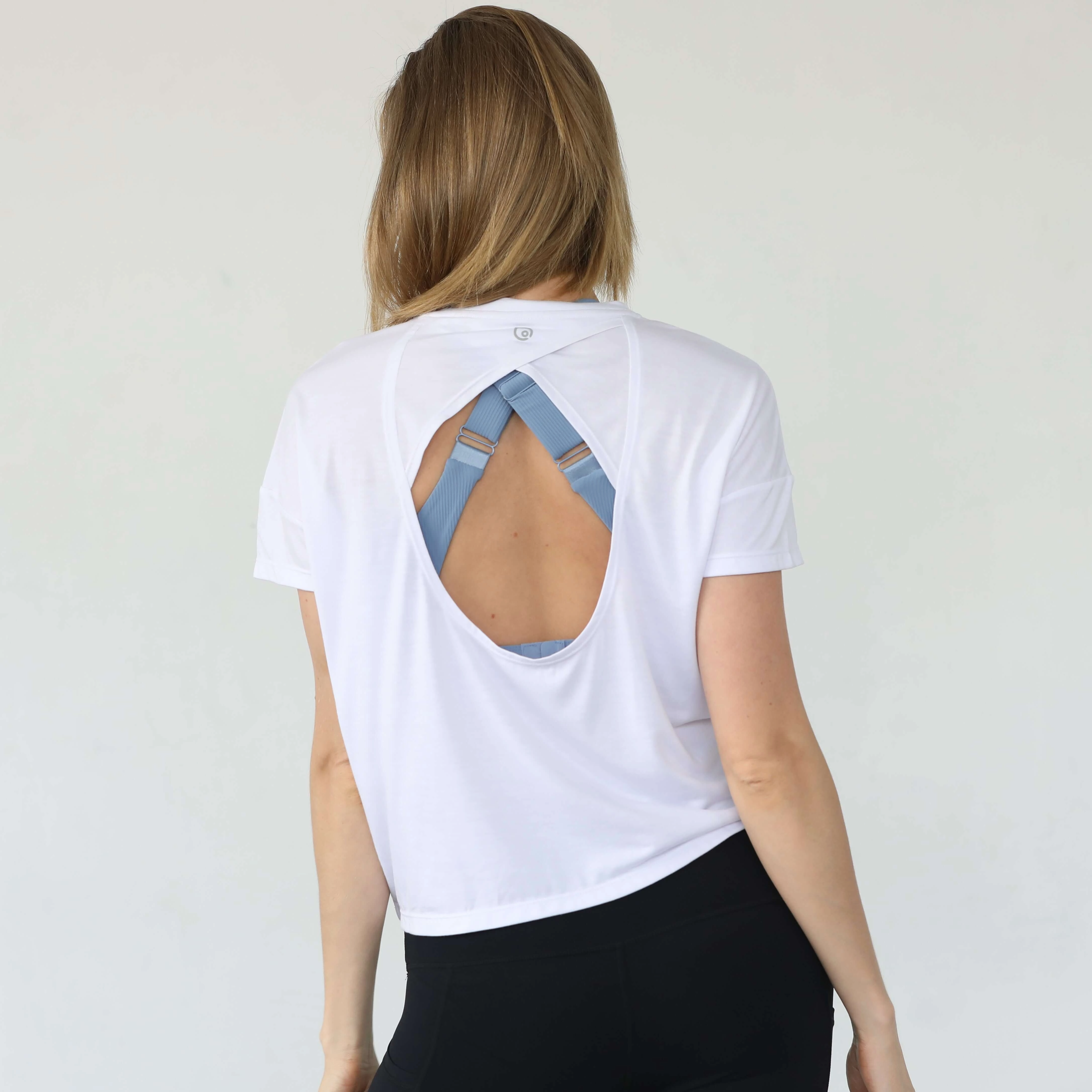 Abigail Short Sleeve Nursing T-Shirt  | Blanc