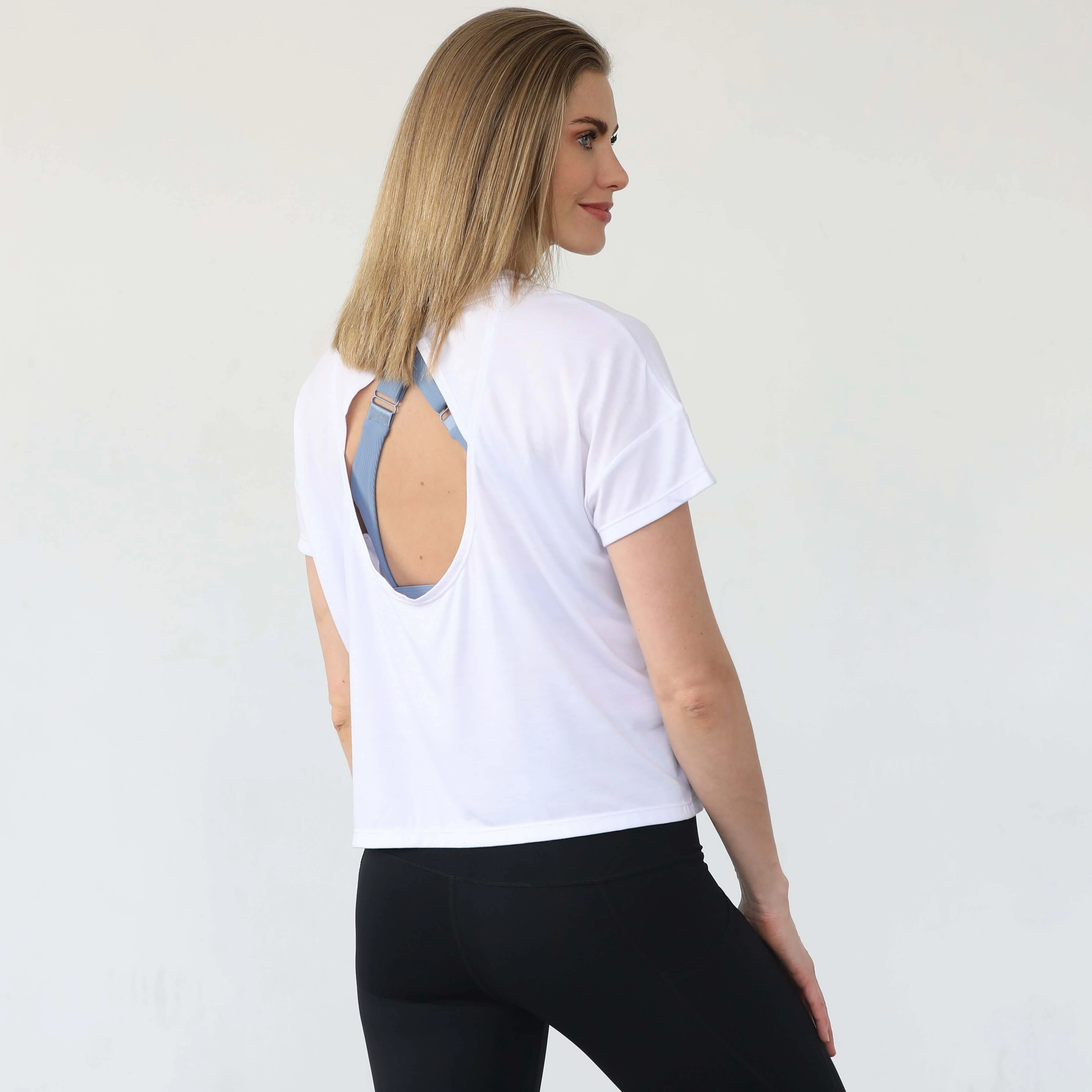 Abigail Short Sleeve Nursing T-Shirt  | Blanc
