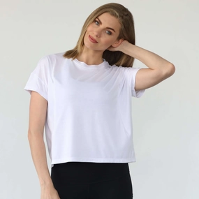 Abigail Short Sleeve Nursing T-Shirt  | Blanc