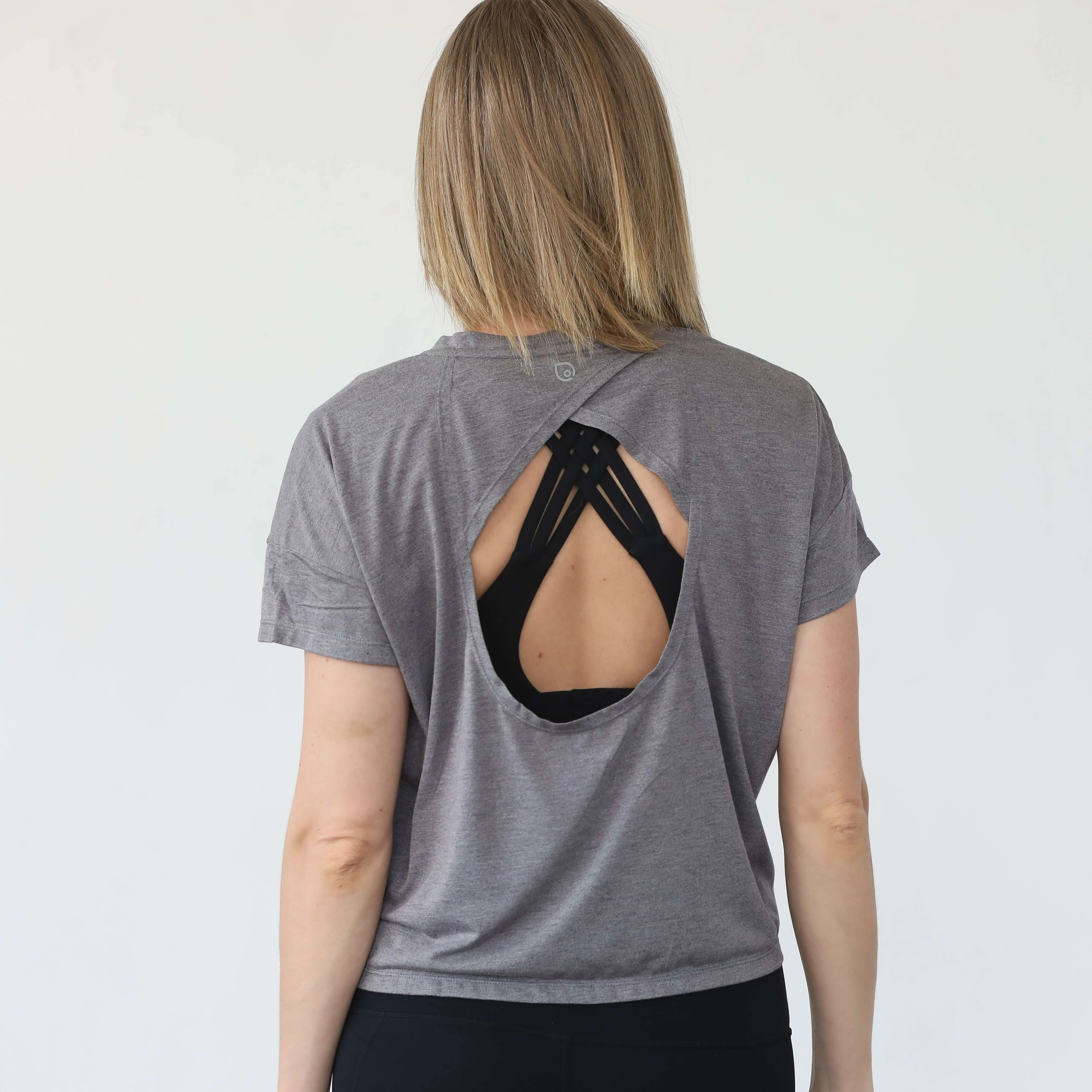Abigail Short Sleeve Nursing T-Shirt | Dark Gray