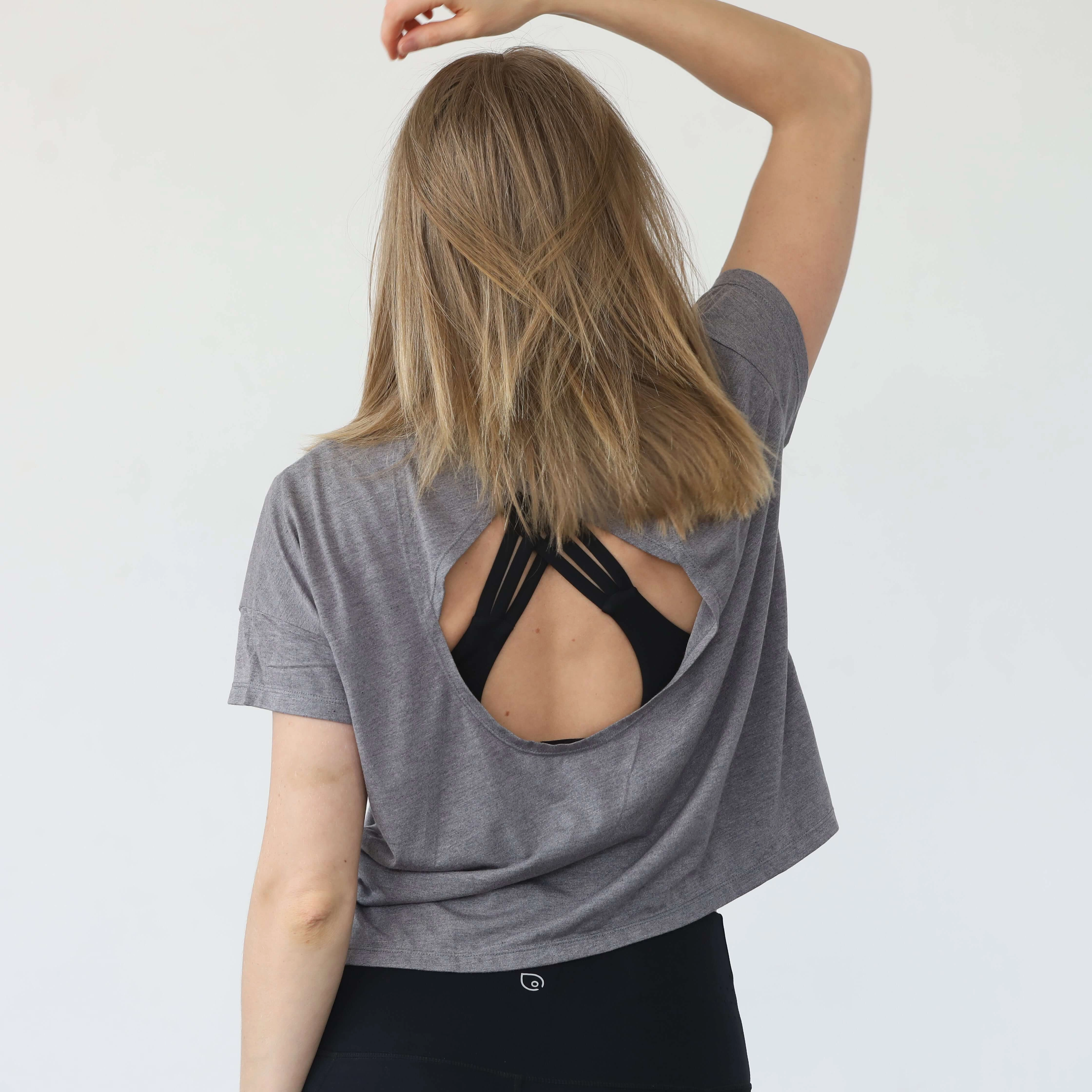 Abigail Short Sleeve Nursing T-Shirt | Dark Gray