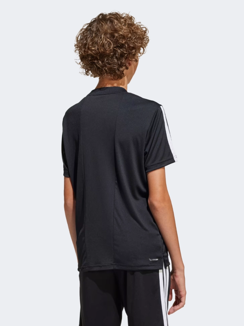 Adidas Essentials 3 Stripes Kids-Boys Sportswear T-Shirt Black/White