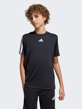 Adidas Essentials 3 Stripes Kids-Boys Sportswear T-Shirt Black/White