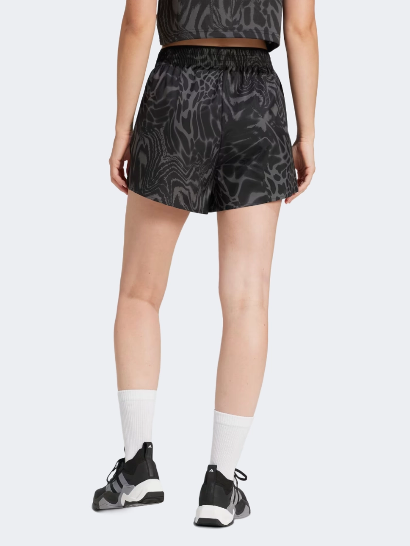 Adidas Min Allover Print Women Training Short Black