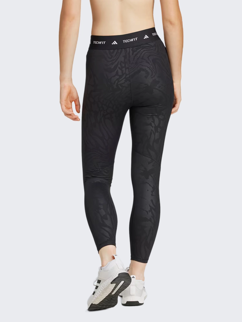 Adidas Techfit Printed Women Training 7/8 Tight Black