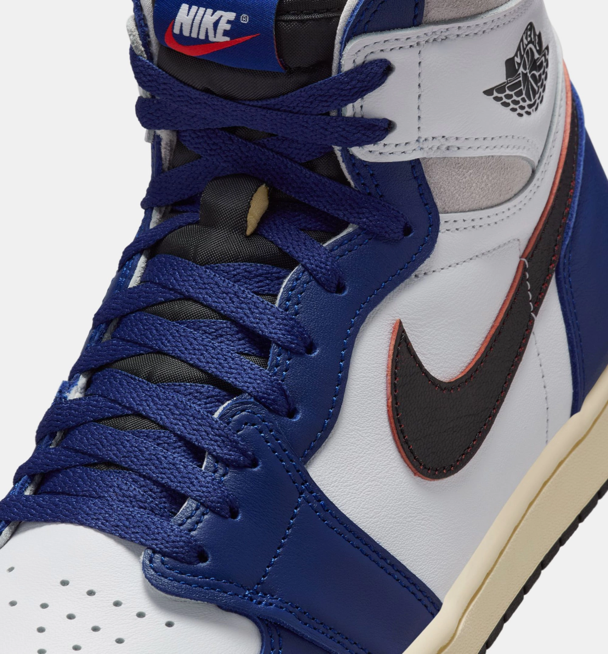 Air Jordan 1 Retro High OG Rare Air Deep Royal Blue Mens Lifestyle Shoe - White/Black/Neutral Grey/Deep Royal Blue
