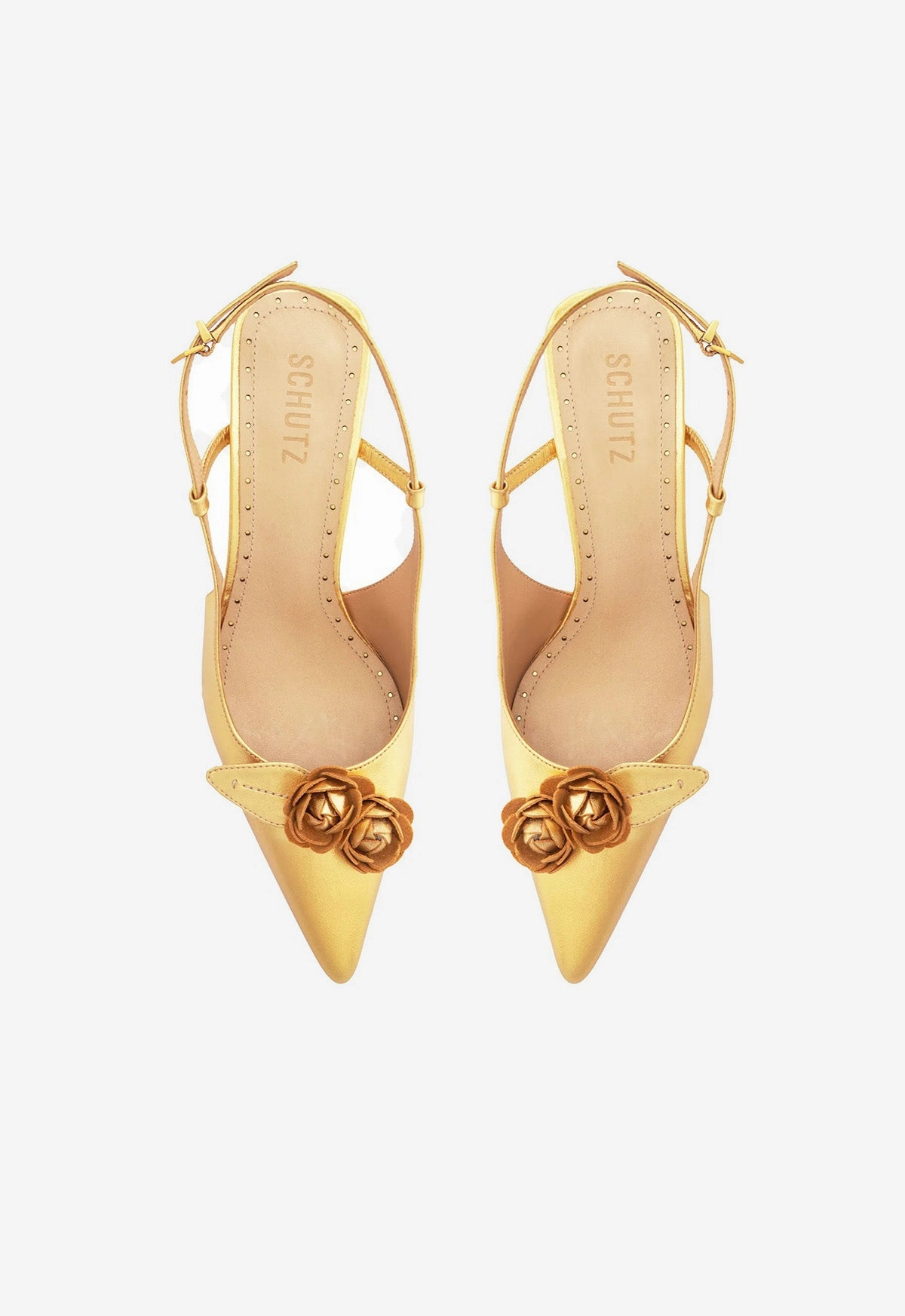 Alma Sling Metallic Leather Pump
