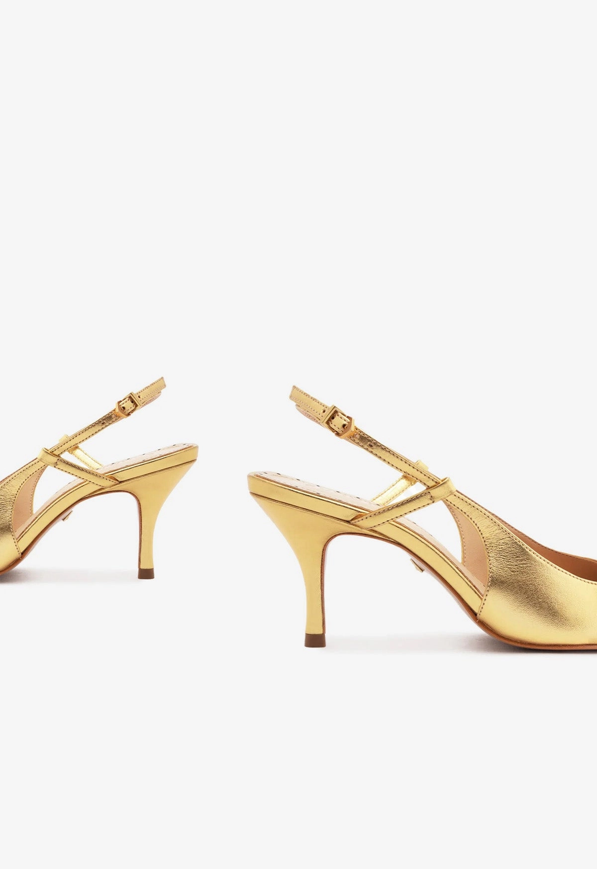 Alma Sling Metallic Leather Pump