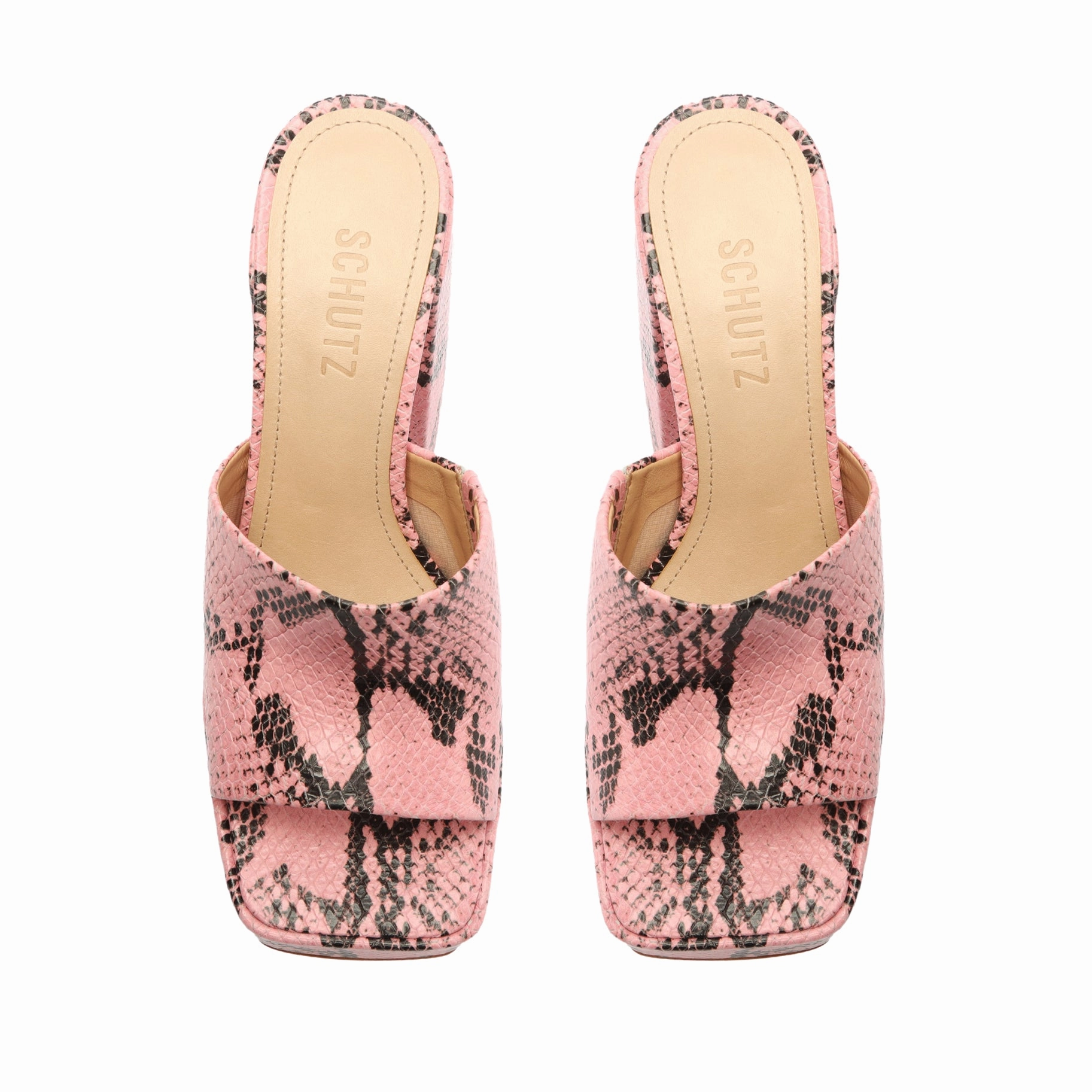 Aretha Snake Embossed Leather Sandal