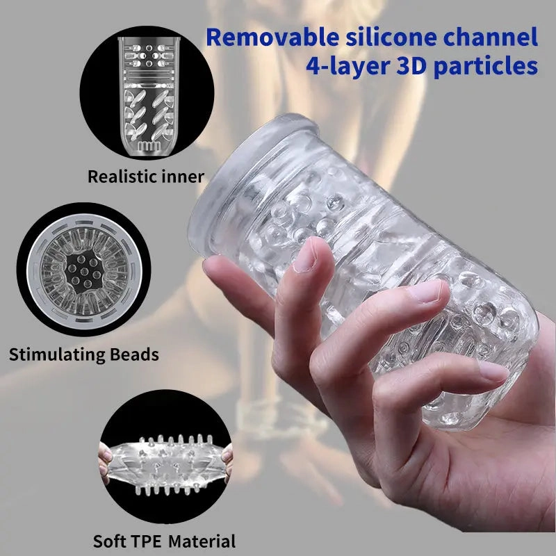Automatic Rotating Male Masturbator Cup - Quusvik Telescopic Toy for Men