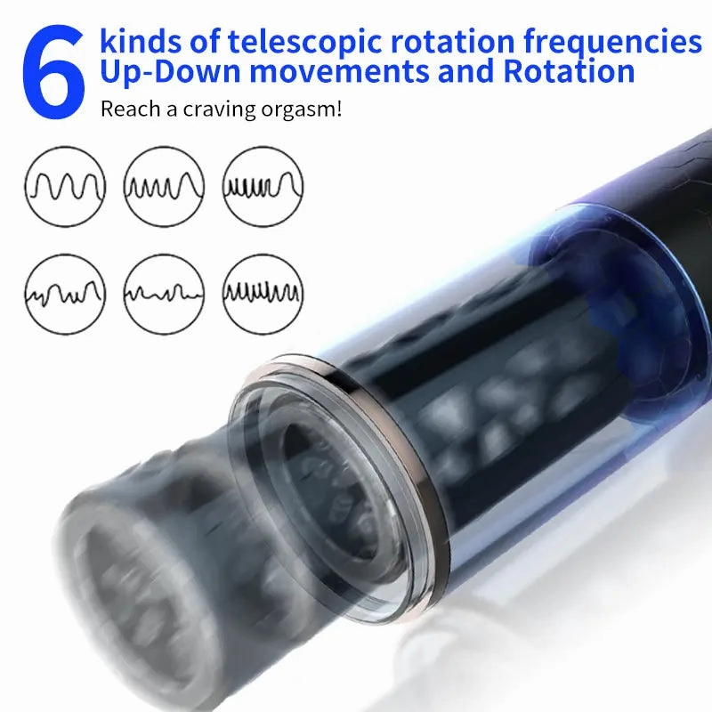 Automatic Rotating Male Masturbator Cup - Quusvik Telescopic Toy for Men