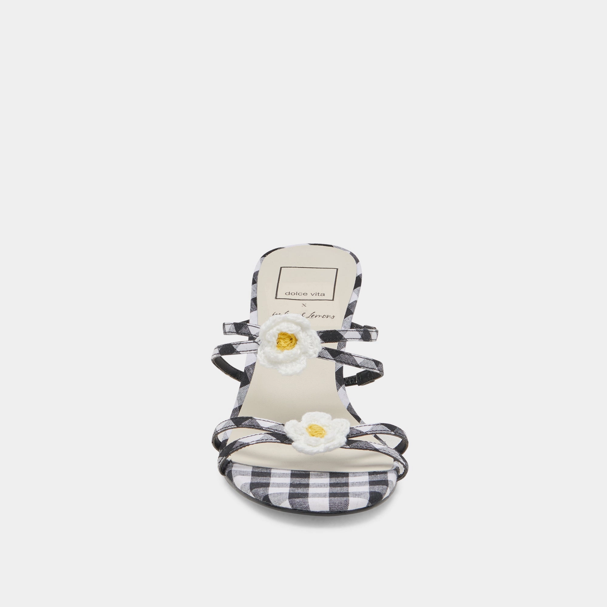 BETE HEELS BLACK WHITE GINGHAM
