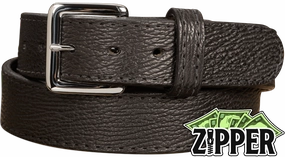 Black Shark Money Belt With 25" Zipper 1.50" Wide