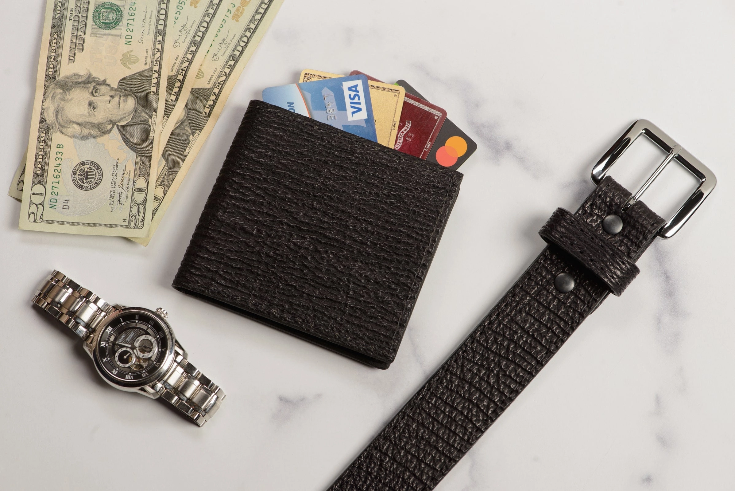 Black Shark Money Belt With 25" Zipper 1.50" Wide