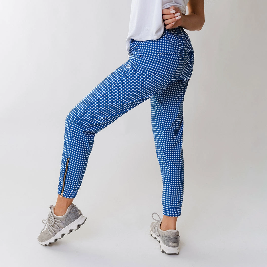 Blue Gingham Jetsetters