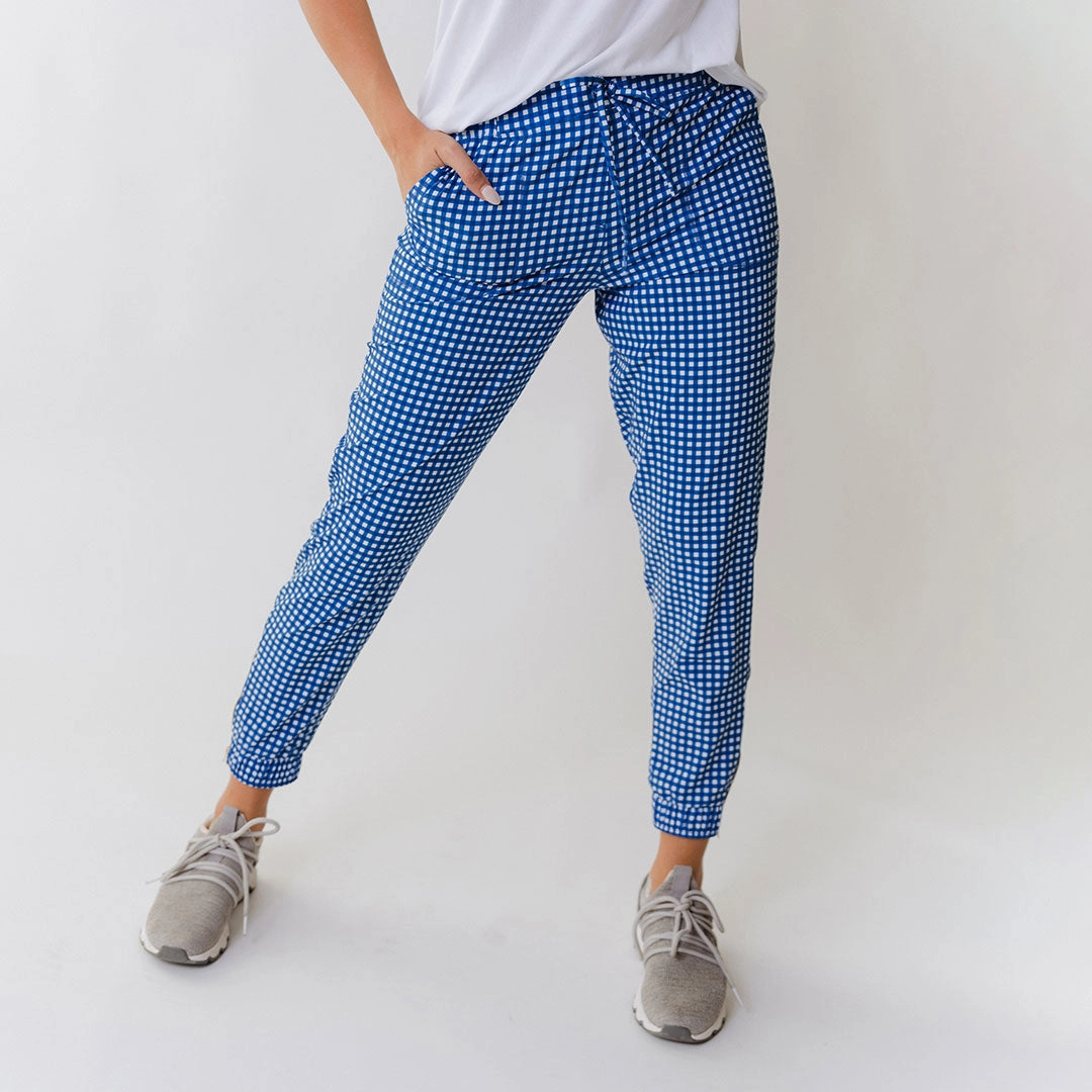 Blue Gingham Jetsetters