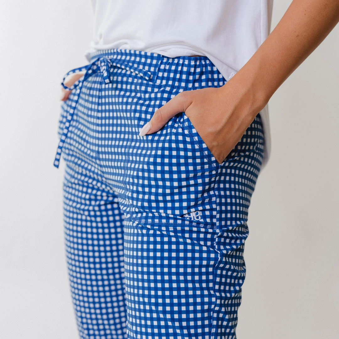 Blue Gingham Jetsetters