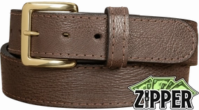 Brown Shark Money Belt With 25" Zipper 1.50" Wide