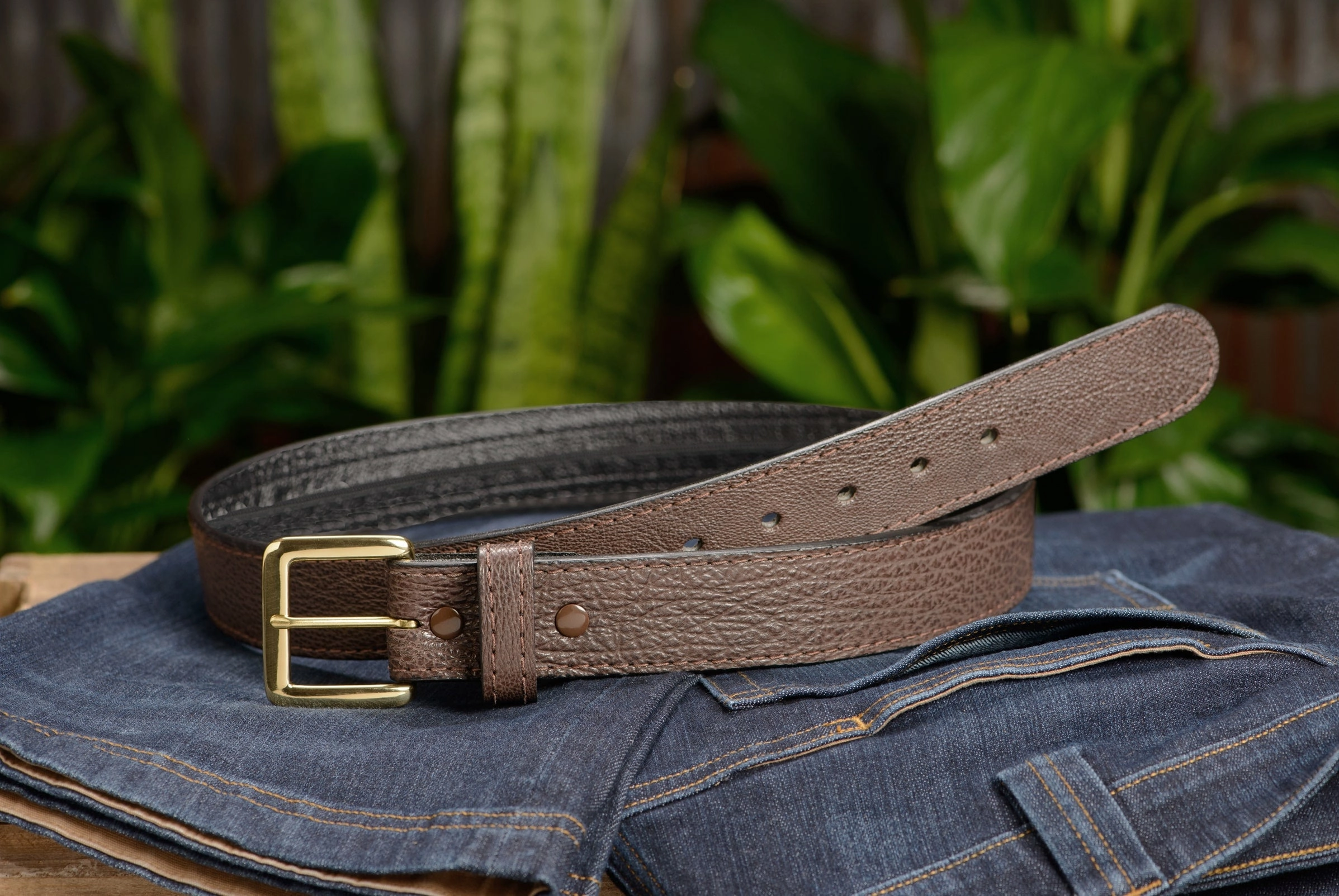 Brown Shark Money Belt With 25" Zipper 1.50" Wide