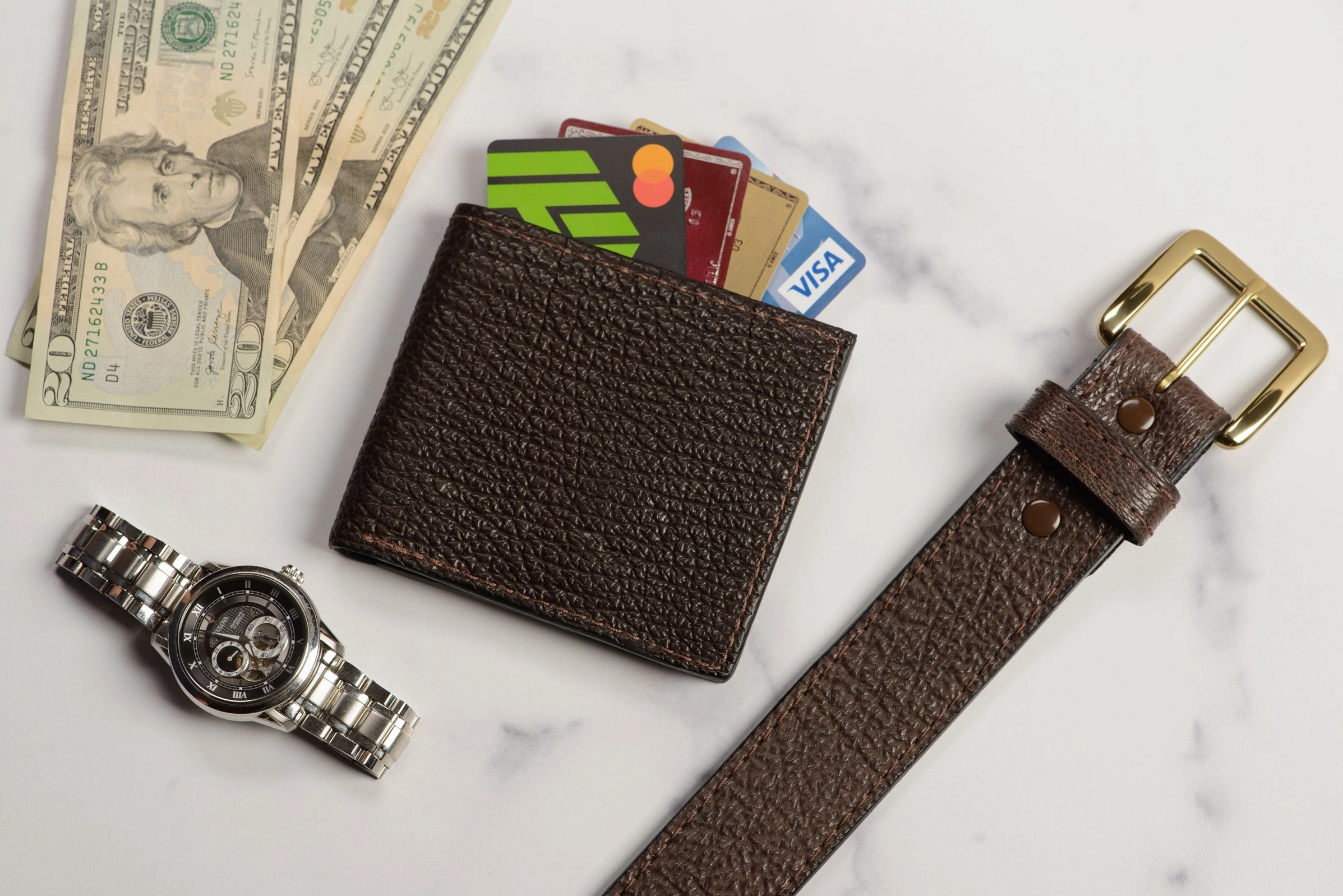 Brown Shark Money Belt With 25" Zipper 1.50" Wide