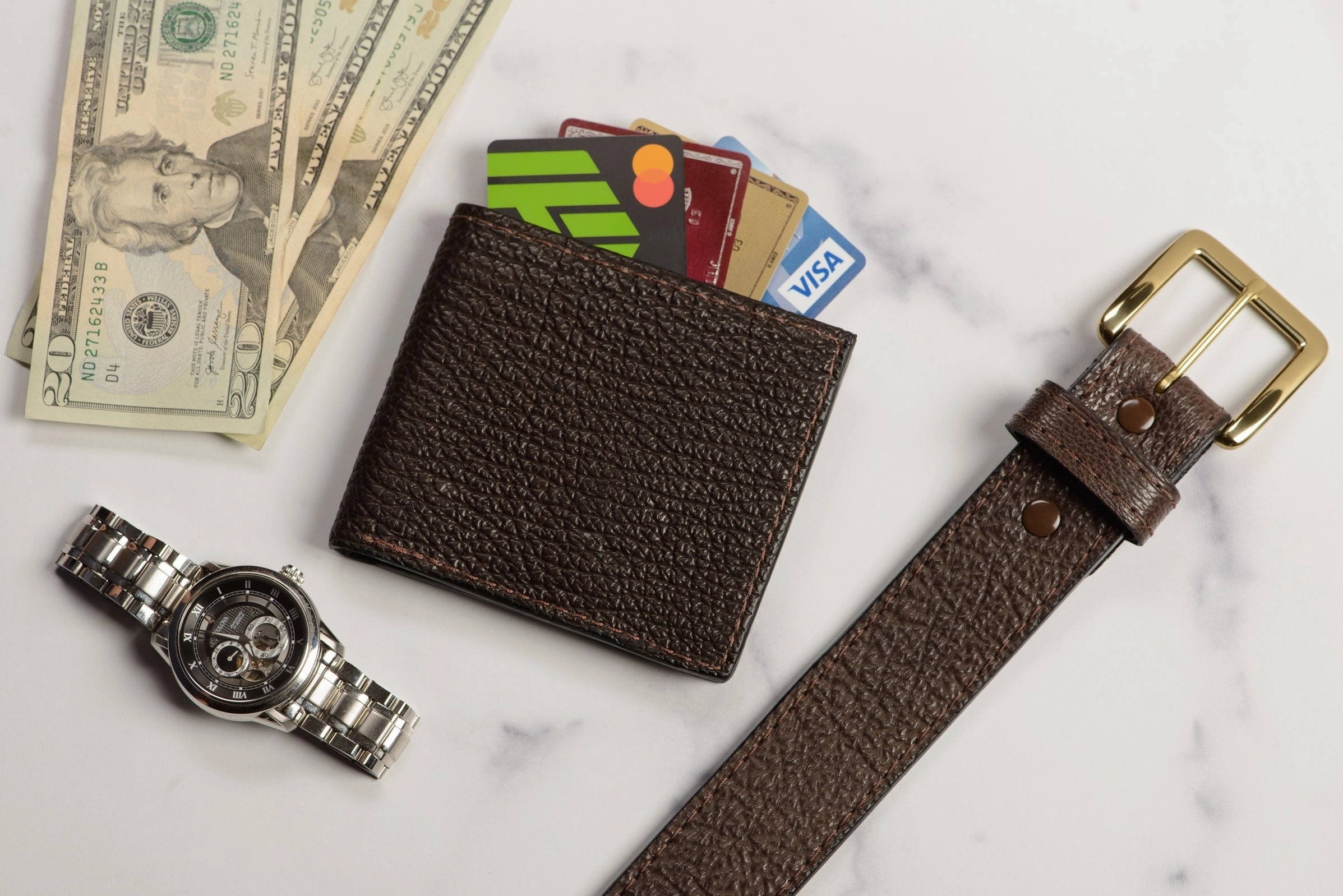Brown Shark Money Belt With 25" Zipper 1.50" Wide