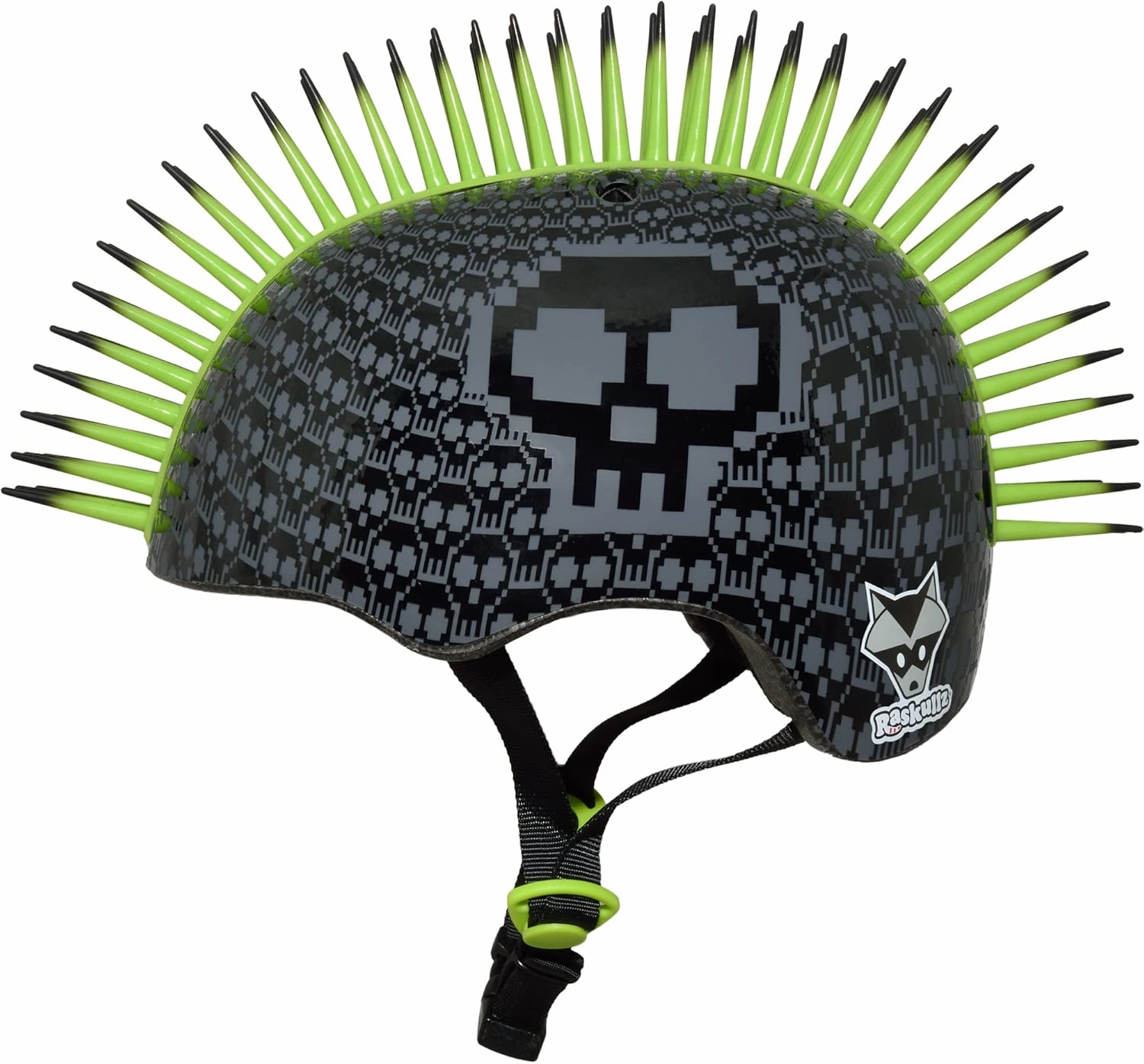 C.Preme Raskullz Bone Block Mohawk Child Helmet - Black-Green