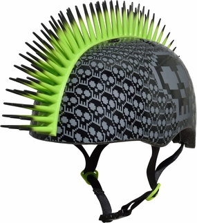 C.Preme Raskullz Bone Block Mohawk Child Helmet - Black-Green