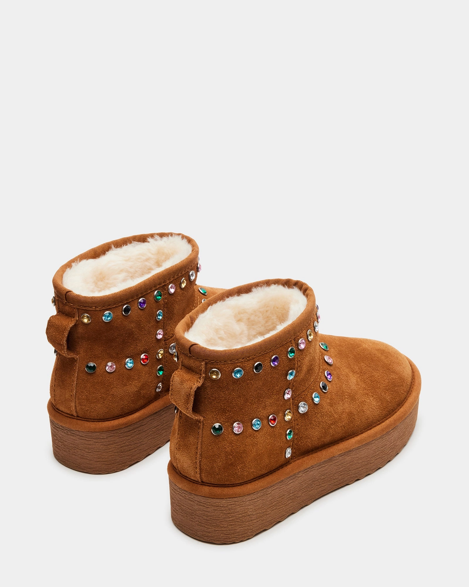 COMFY CHESTNUT SUEDE RHINESTONES