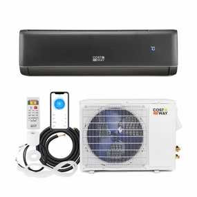 Costway 24000 BTU 21 SEER2 208-230V Mini Split Air Conditioner and Heater Gray Wifi Enabled