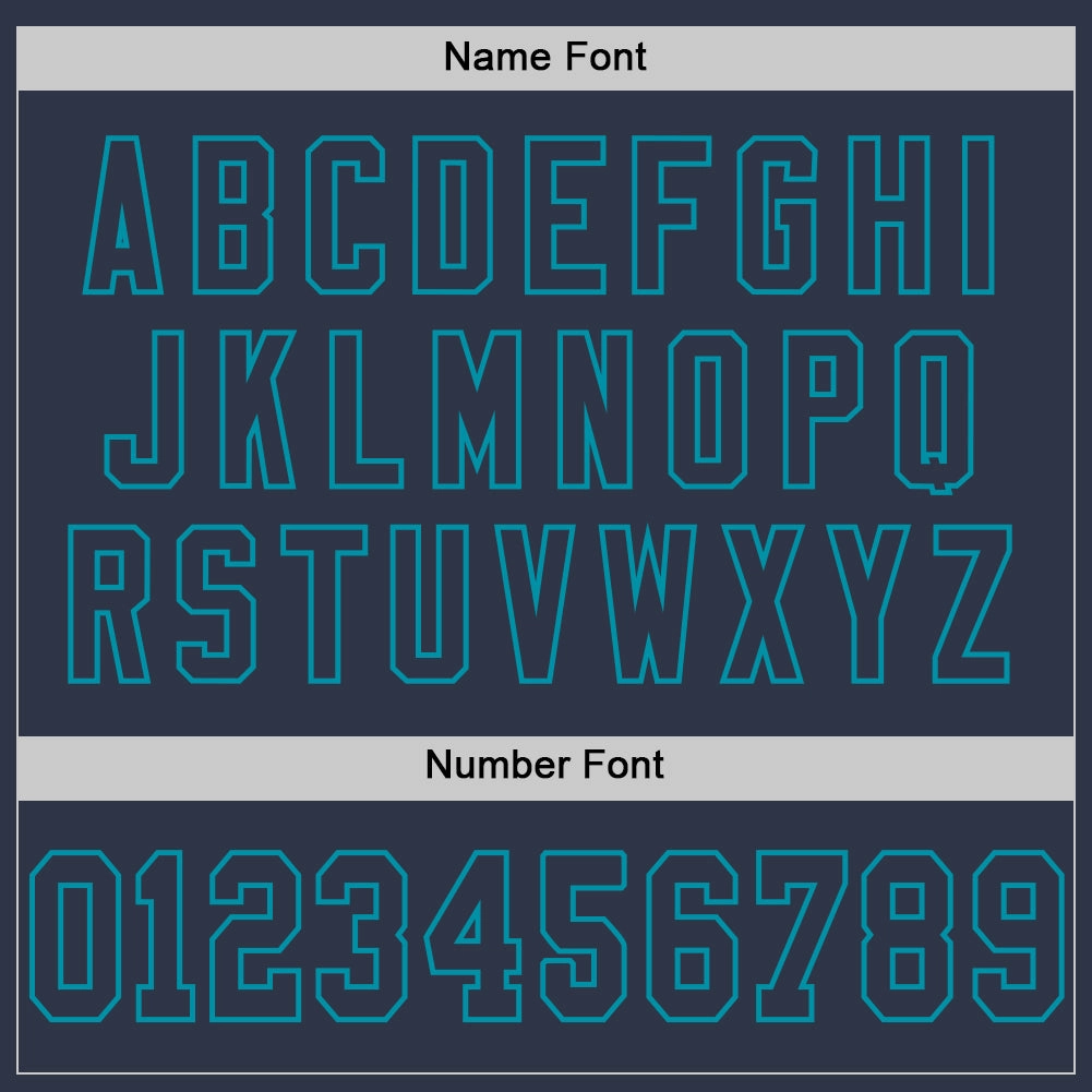 Custom Navy Teal Mesh Authentic Throwback Football Jersey