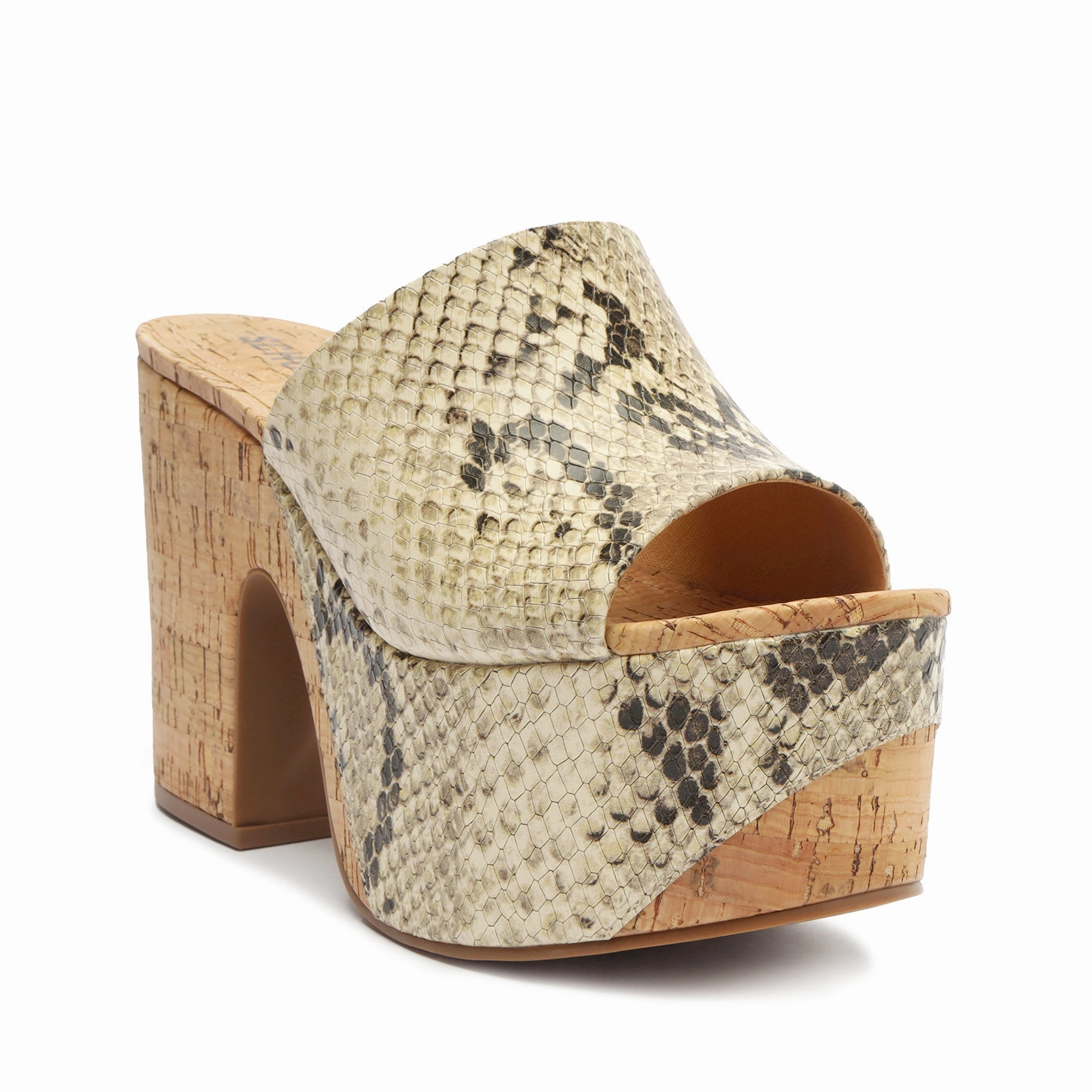 Dalle Snake-Embossed Leather Sandal