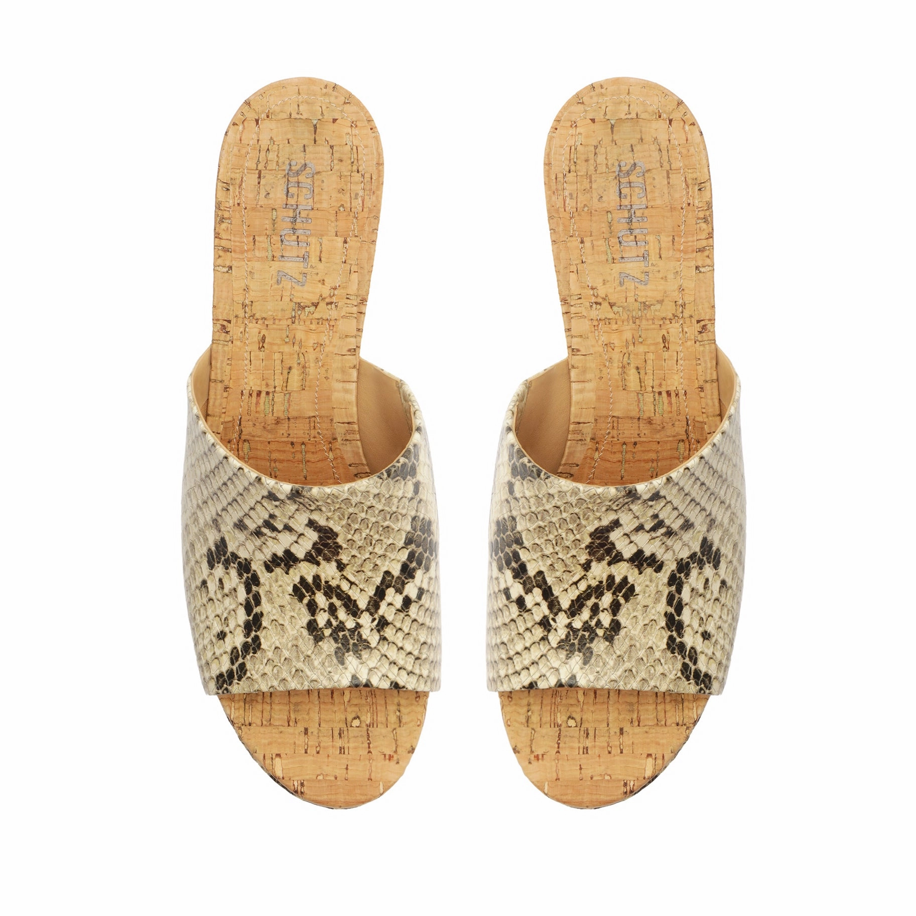 Dalle Snake-Embossed Leather Sandal