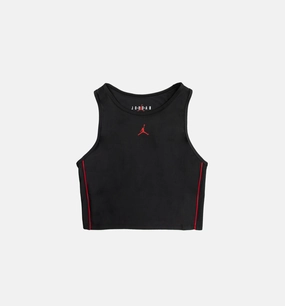 Essential Crop Top Womens Bra - Black/Red