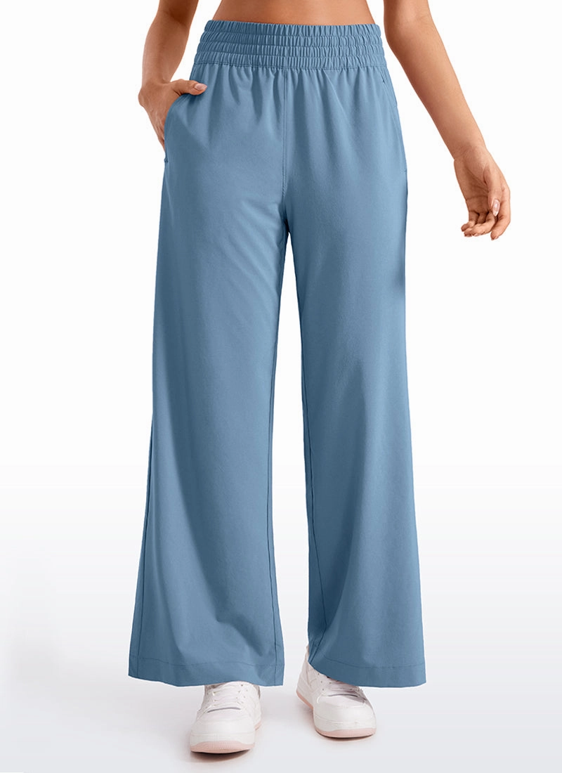 Feathery-Fit Soft High Rise Wide Leg Pants with Pockets 30"
