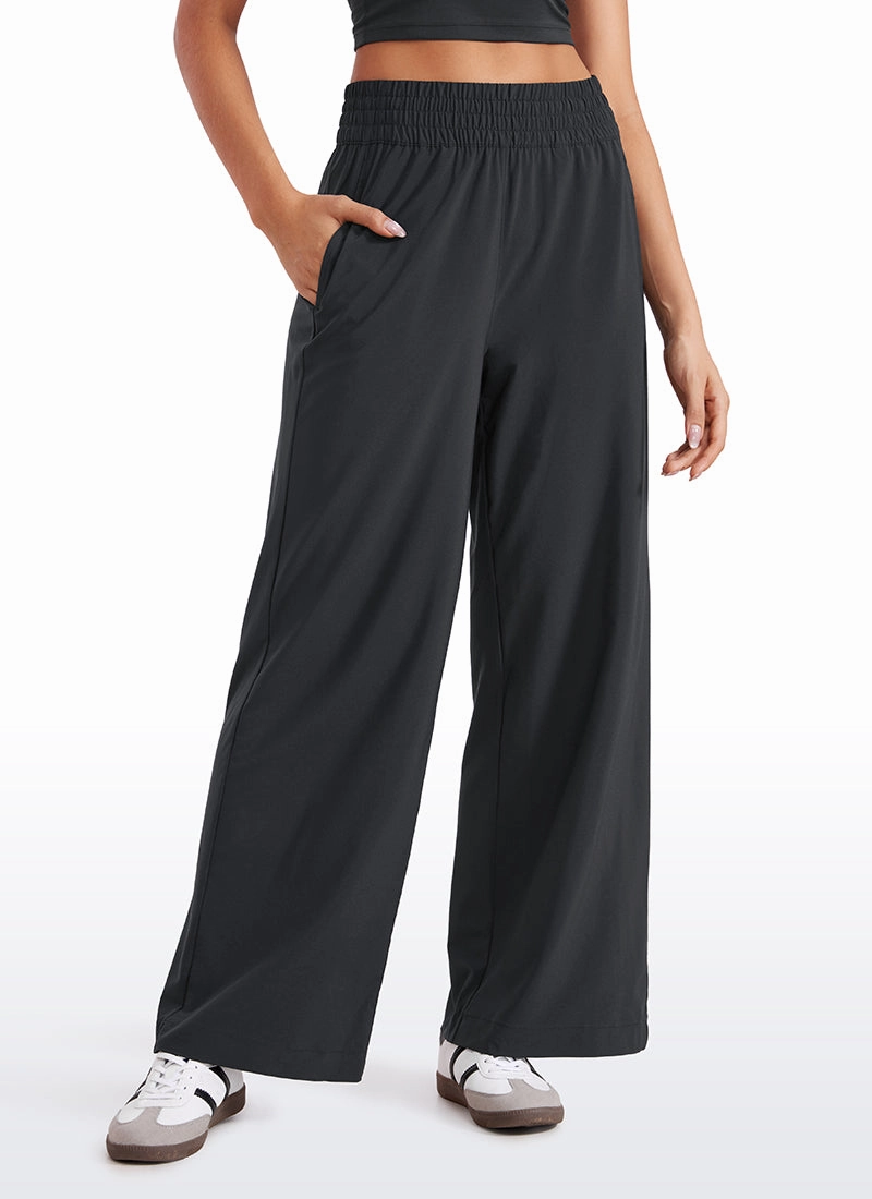 Feathery-Fit Soft High Rise Wide Leg Pants with Pockets 30"