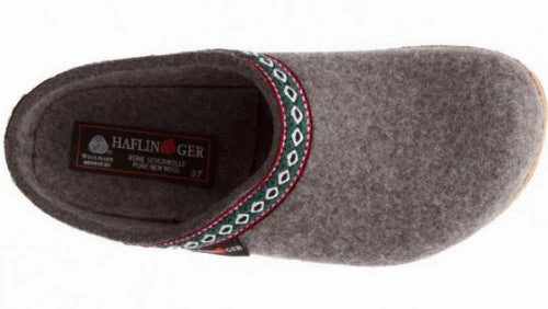 Haflinger GZ14 Classic Wool Grizzly Clog GREY (Uni)